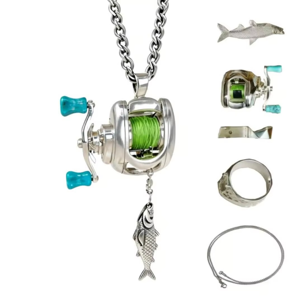 Monofilament Line - Men Women Mini Fishing Reel Jewelry