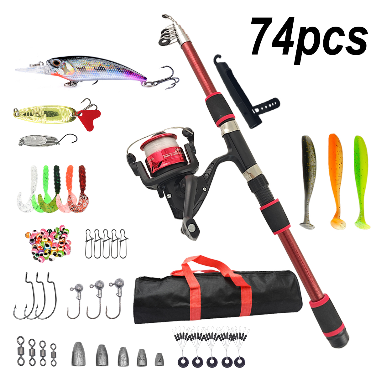 Fishing Line Spooler - Fishing Pole Set Full Kits With
