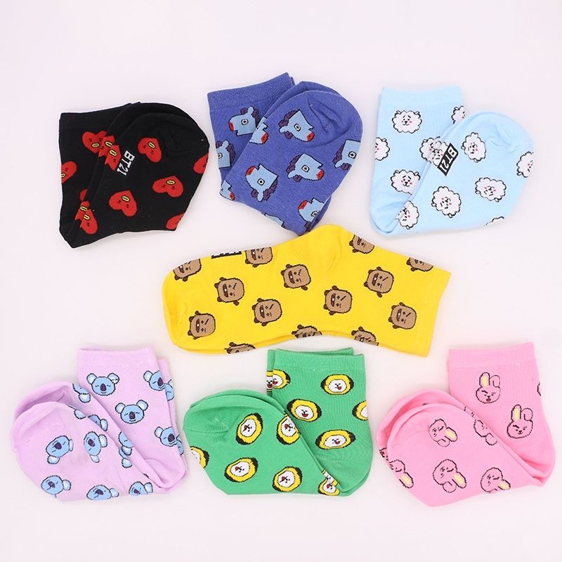 Kawaii BT21 Cartoon Socks Cute – Tippet Line recenzja i cena