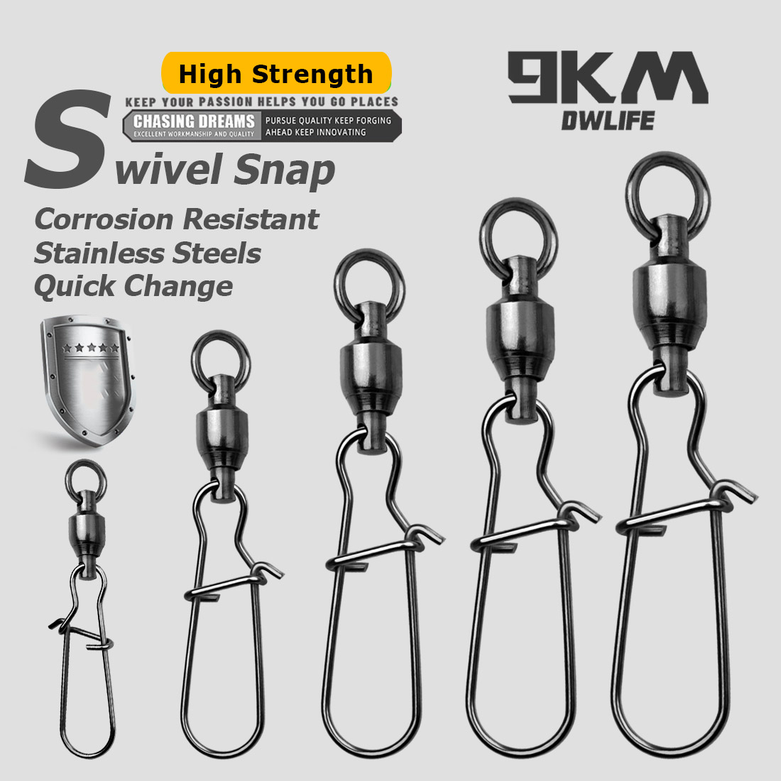9KM 10PCS Ball Bearing Swivel  – Saltwater Line recenzja i cena