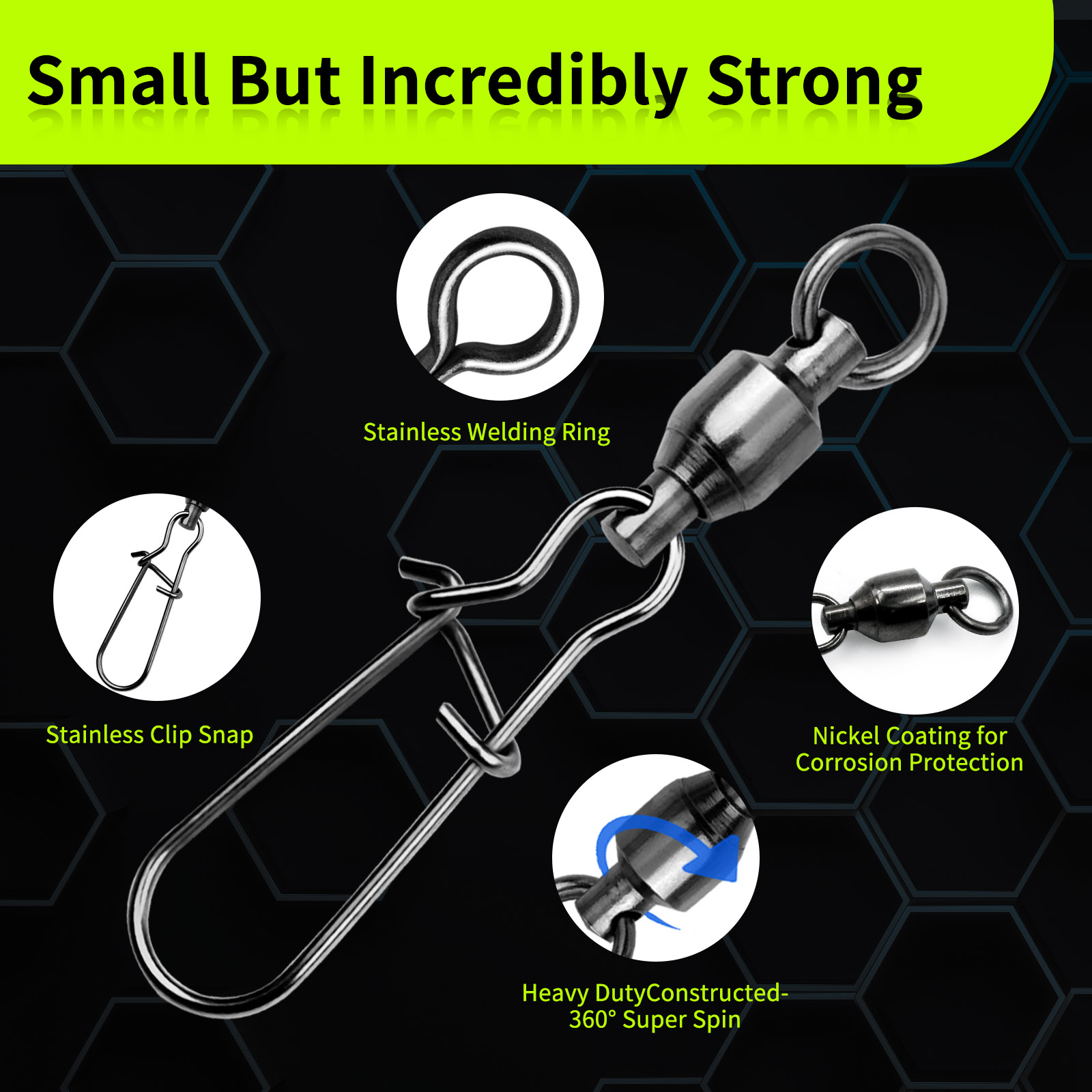 9KM 10PCS Ball Bearing Swivel  – Saltwater Line recenzja i cena