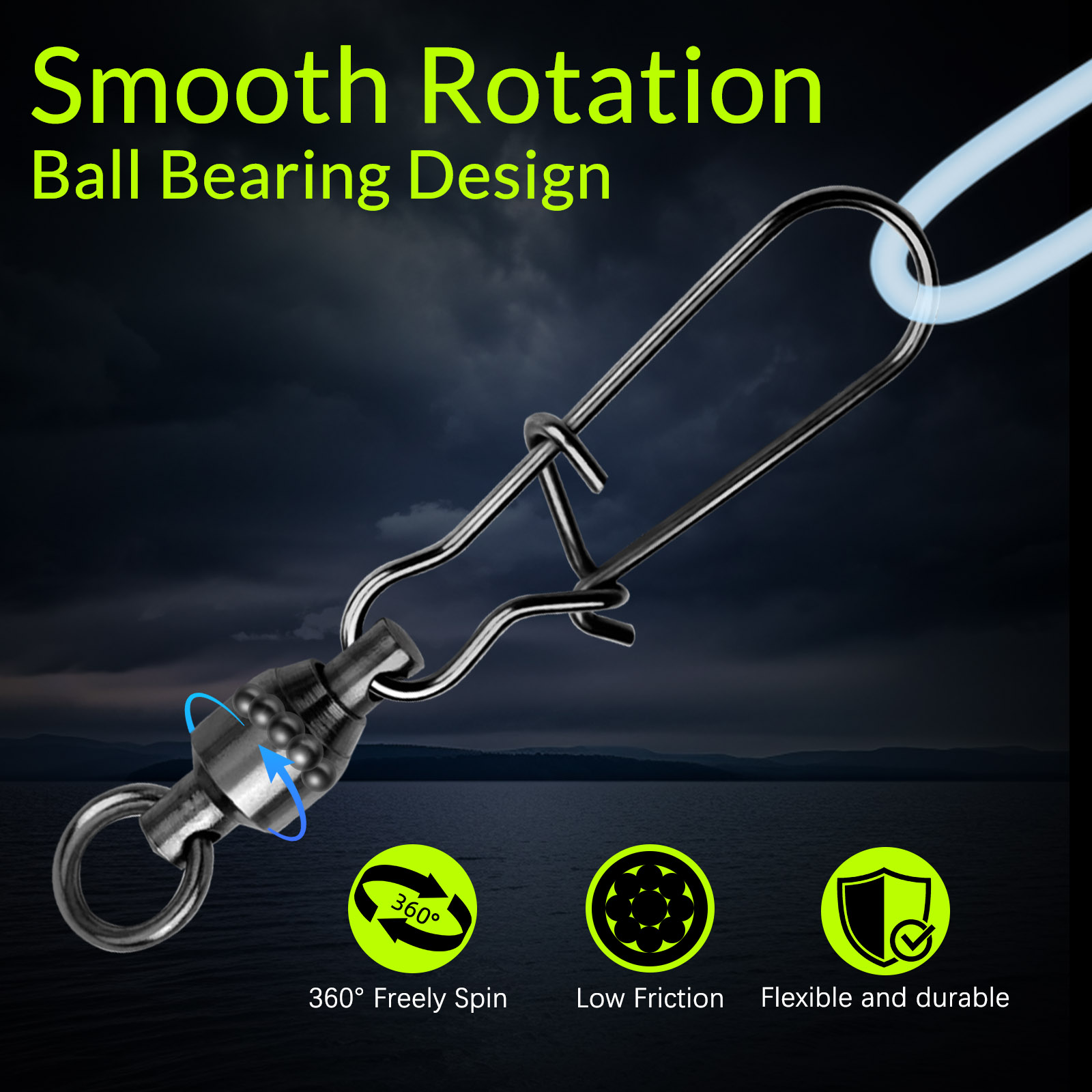 9KM 10PCS Ball Bearing Swivel  – Saltwater Line recenzja i cena