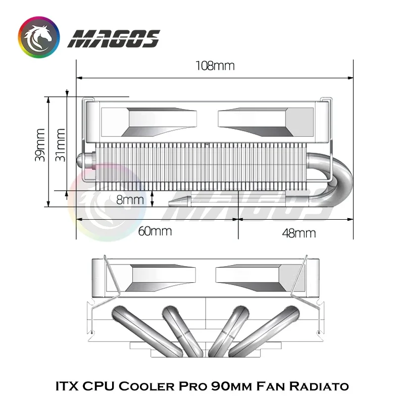 ITX CPU Cooler Pro 90mm Fan Ra – Fly Line recenzja i cena