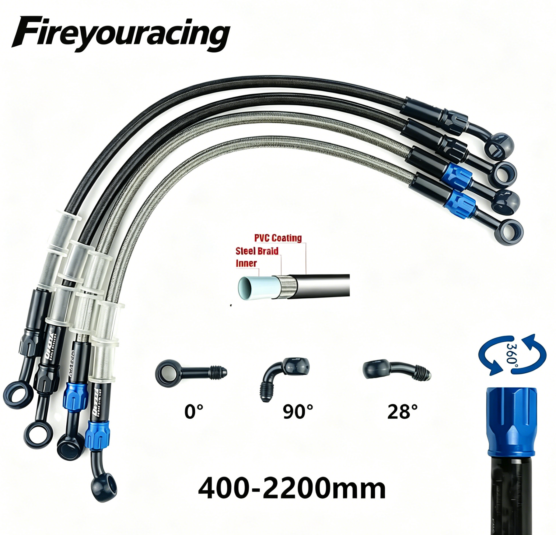 Motorcycle Brake Hose AN3 Brai – Braided Line recenzja i cena