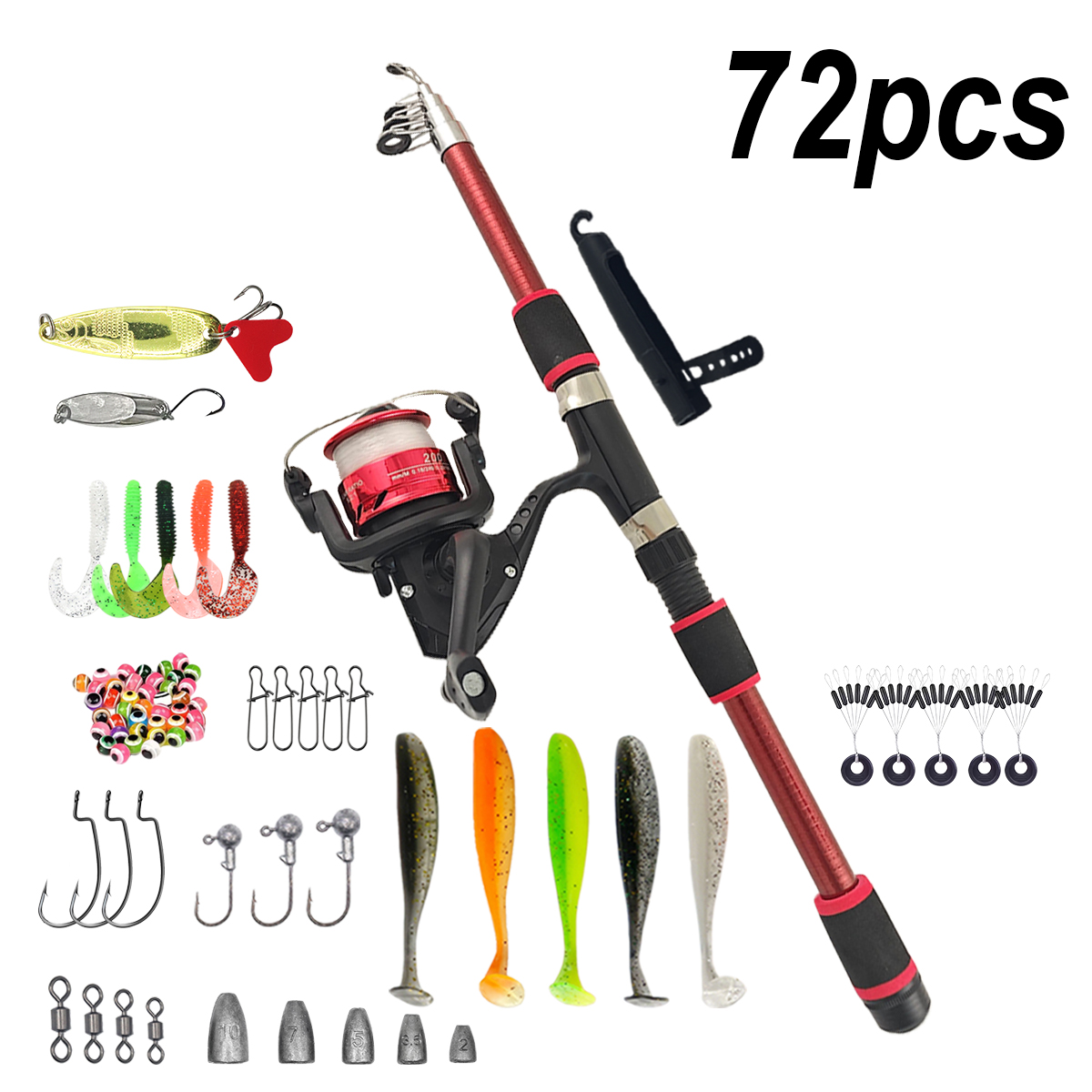 Fishing Pole Set Full Kits Wit – Fishing Line Spooler recenzja i cena